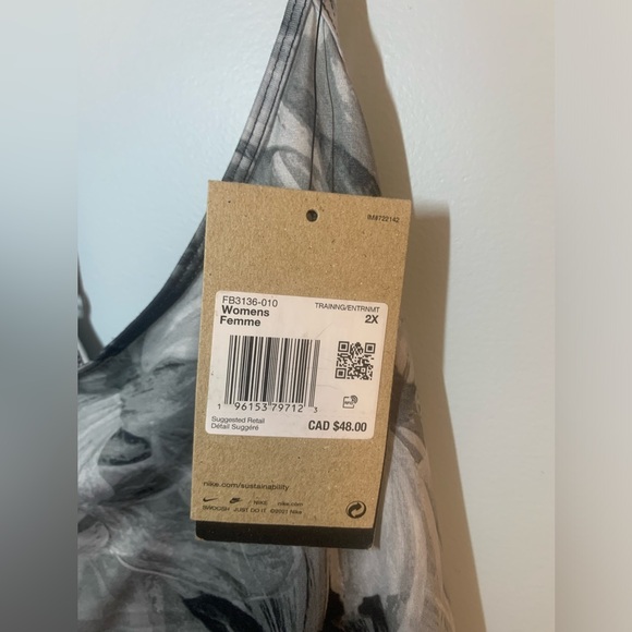 NWT NIKE Dri-Fit One Cropped Racerback Tank - 2X - Picture 3 of 4